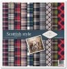 Scottish style * kratka, krateczka, świąteczna kratka, Boże Narodzenie, miś, misie, pluszowy miś, miś pod choinką